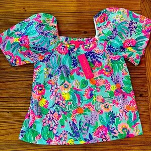 Lilly Pulitzer Lettie short sleeve top. Size XS, NWT